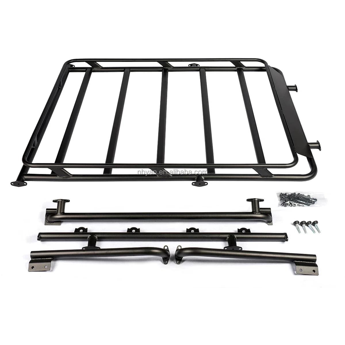 Lightweight & Heavy Powder Coat Aluminum Roof Rack for Jeep Wrangler JK 2 Doors 2007-2018 with Above 400lb Capacity！