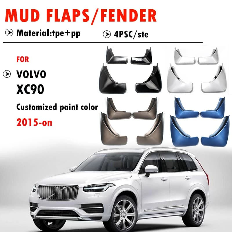 For VOLVO XC90 Mudguard Fender Mud Flap Guards Splash Mudflaps Car Accessories 4pcs 2015 2016 2017 2018 2019 2020 2021 2022+