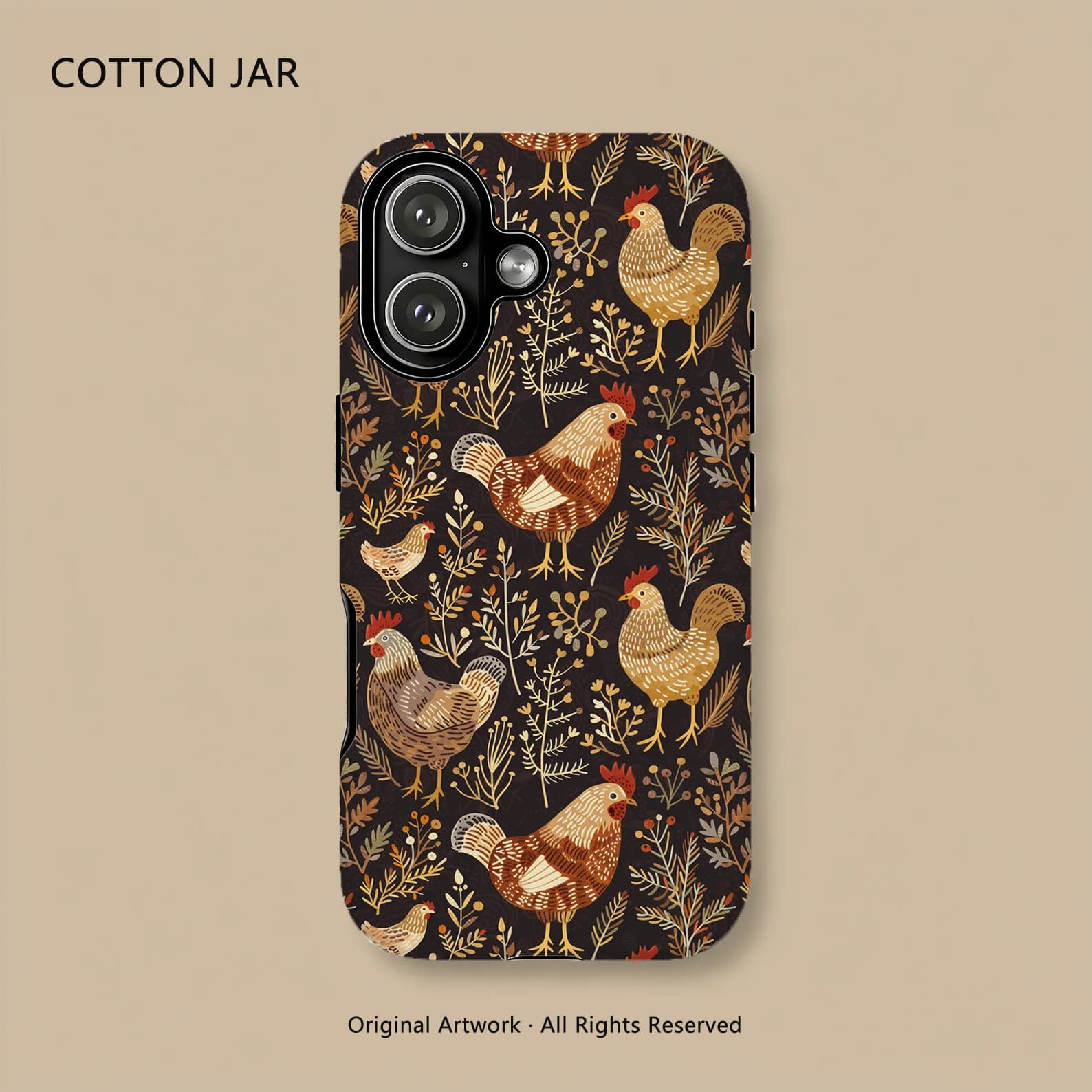Vintage Folk Art Farm Magnetic Phone Case For iPhone 17 16 15 14 Pro Max Plus 13 12 Wireless Charging Double Layer Cover