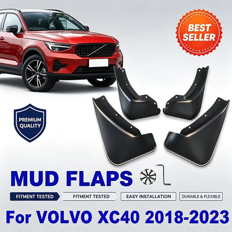 For VOLVO XC40 2018-2023 4PCS Mud Flaps Splash Guards Front Rear Wheel Fender Mudguards Car Exterior Protection Accessories