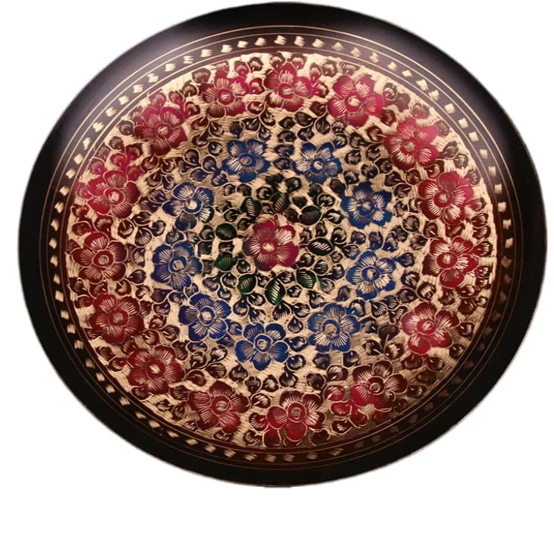 Handmade lacquered hanging plate decorative plate antique home entrance copper plate ornament
