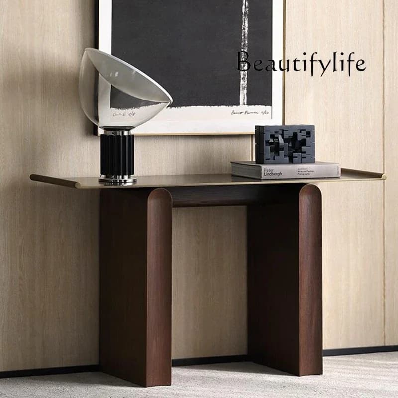 Italian porch table, strip case, modern simple medieval porch table, light luxury, modern simple end view table, designer model