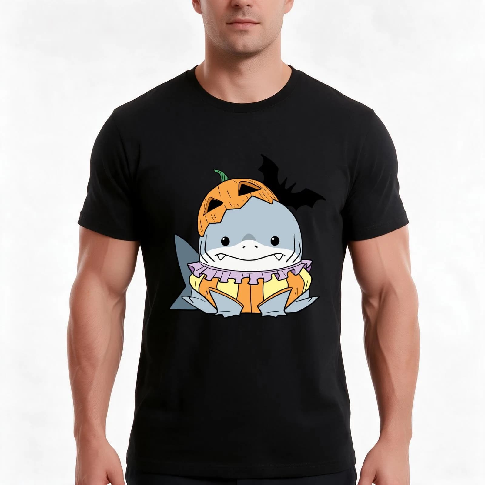 Halloween Jeff! T-Shirt, Summer Casual Cotton Tee, Oversized Streetwear Tops, Vintage Graphic Print, Loose Fit Short Sleeve