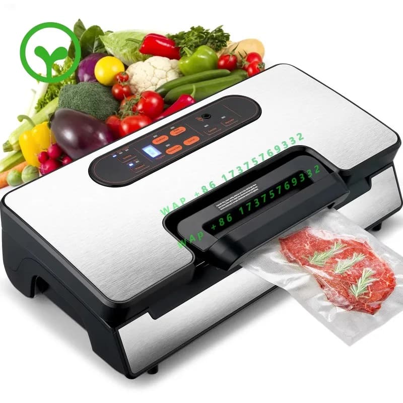 【Premium】SucceBuy 90Kpa 130W Vacuum Sealer Food Packaging  hine with Free 10pcs Vacuum bags for Household Kitchen Vacuum Food Se