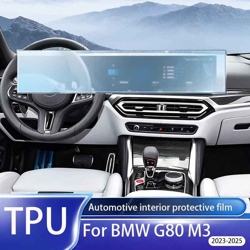 For BMW G80 M3 2023-2025 Matte Anti Fingerprint TPU Protective Film Suitable for GPS Screen LCD Display - Accessories