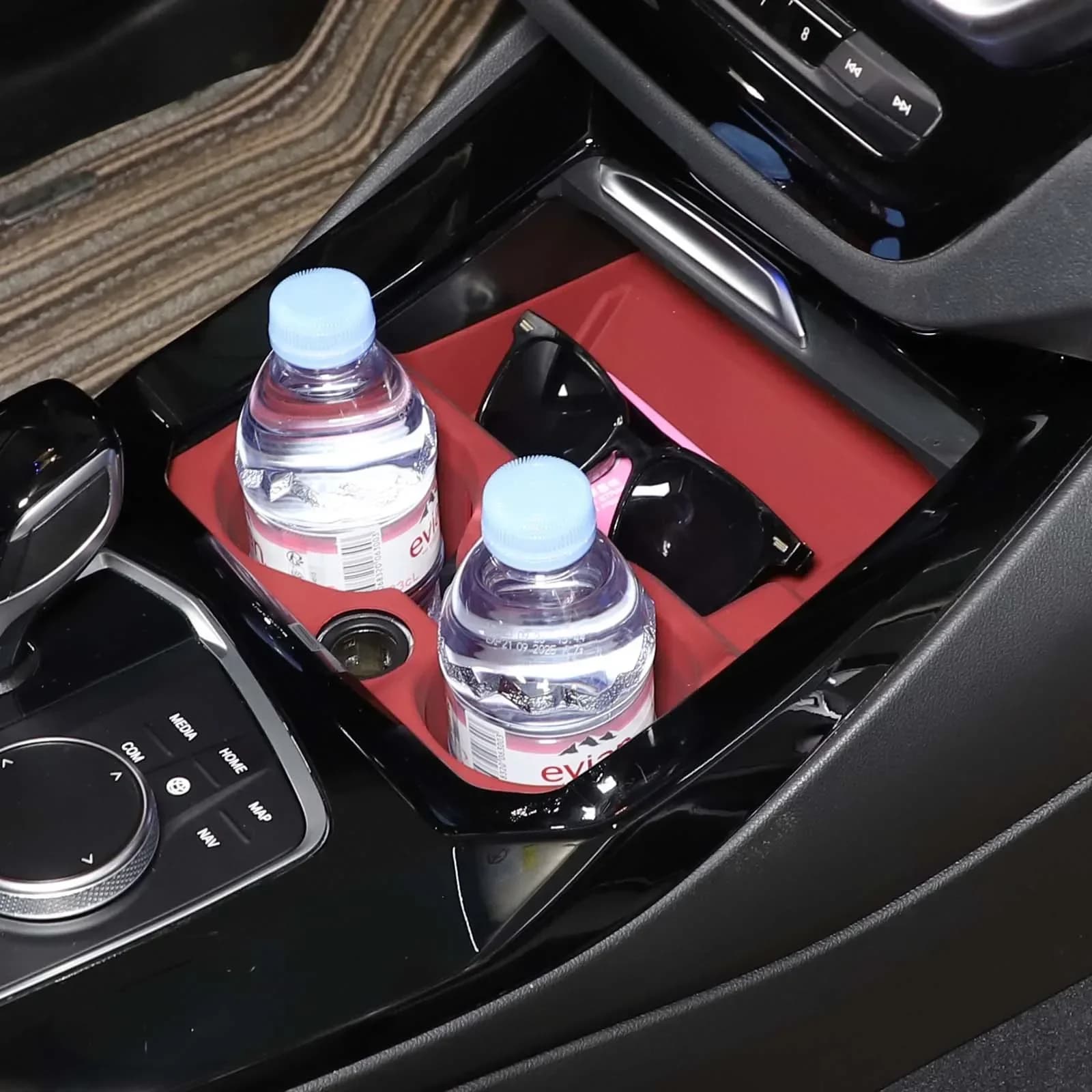 Car Central Control Wireless Charging Silicone Pad For BMW X3 iX3 X4 G01 G02 Water Cup Holder Non-Slip Mat Accessories