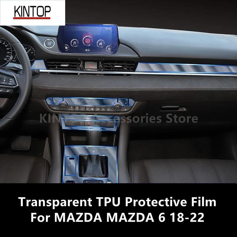 For MAZDA 6 18-22 Car Interior Center Console Transparent TPU Protective Film Anti-scratch Repair Film Accessories Refit