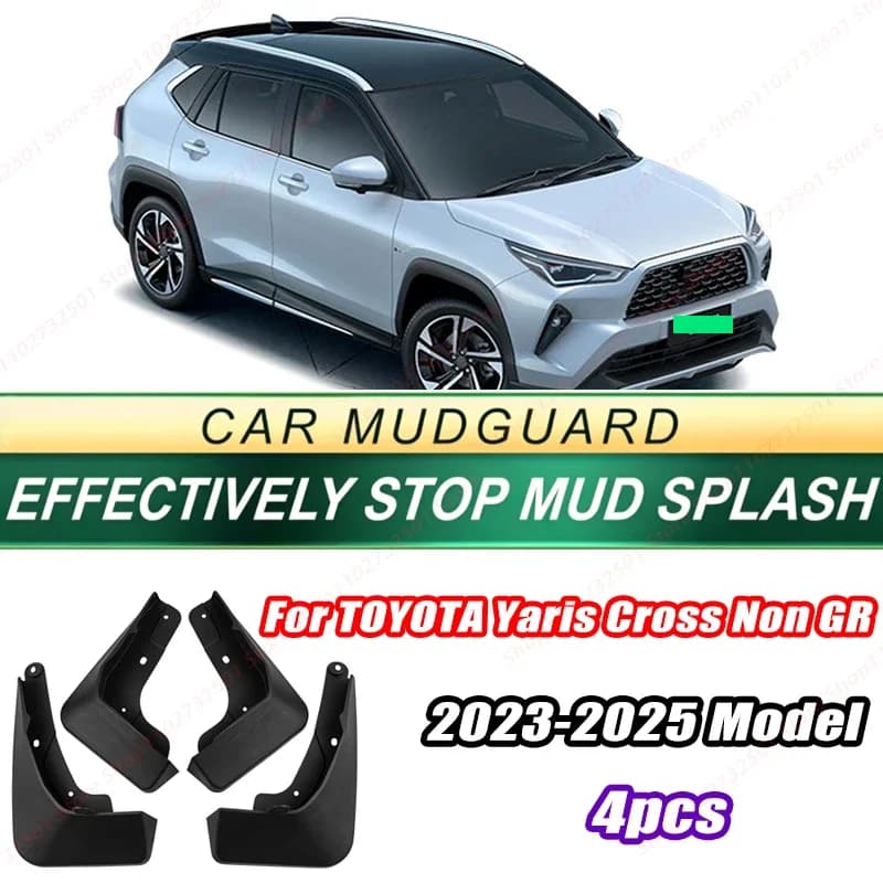 For TOYOTA Yaris Cross Non GR 2023-2025 Model 4PCS Front Rear Mud Flaps Splash Guards Fender Mudguards Auto Accessories