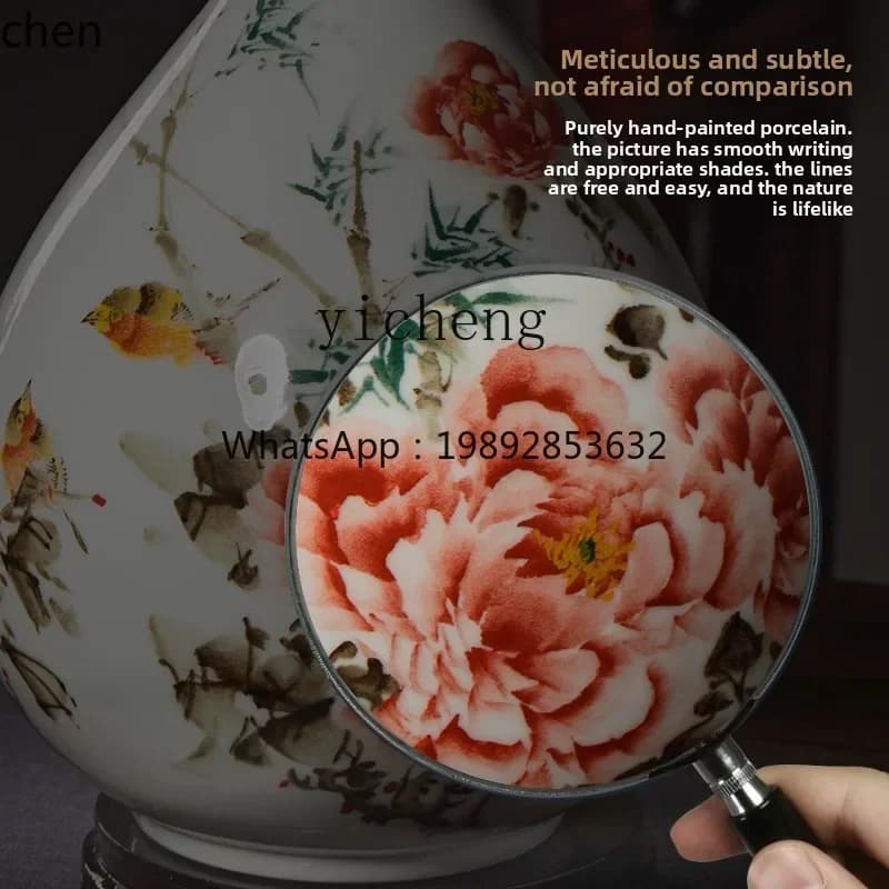 H29-  ceramics Chinese ornaments vase home entrance living room vase simple decoration gift
