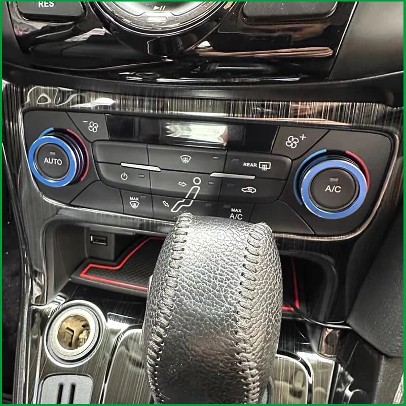 Car Styling For Ford Focus 2015-2017 Gear Shift Panel Center Control Button Cover Trim Sticker Decoration Auto Accessories