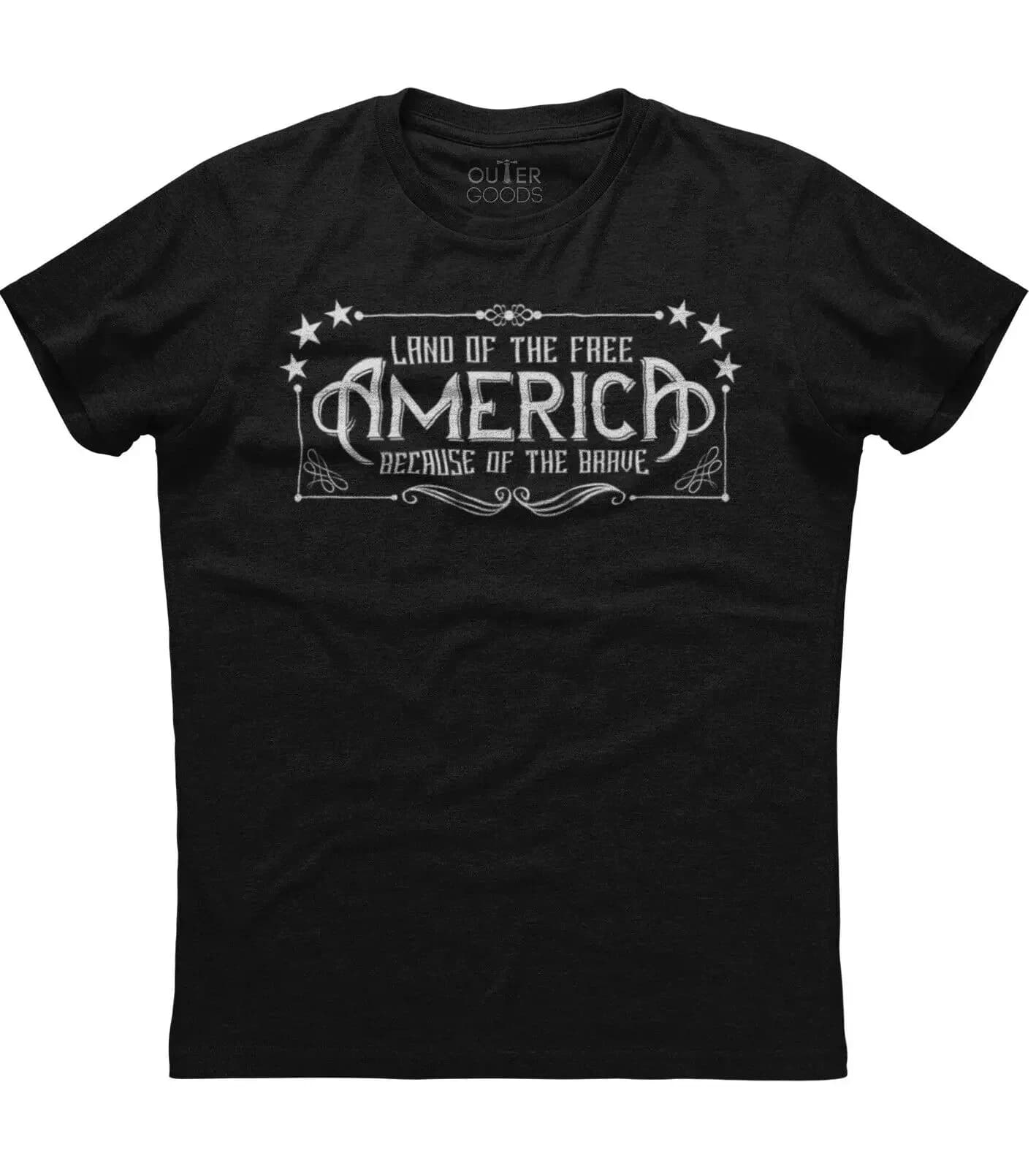 Land of The Free. America Patriotic Phrase T-Shirt. Summer Cotton O-Neck Short Sleeve Mens T Shirt New S-3XL