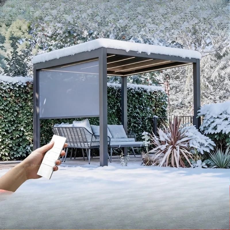 Electric aluminum alloy pavilions, outdoor garden courtyards, pavilion balconies, and shading