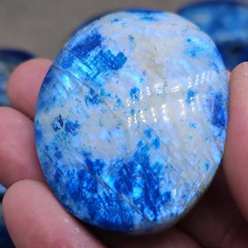 Blue Moonstone Palm Natural Crystal Home Garden Decoration Room decor Luck Quartz Stone Healing Energy Love Gifts Beautiful