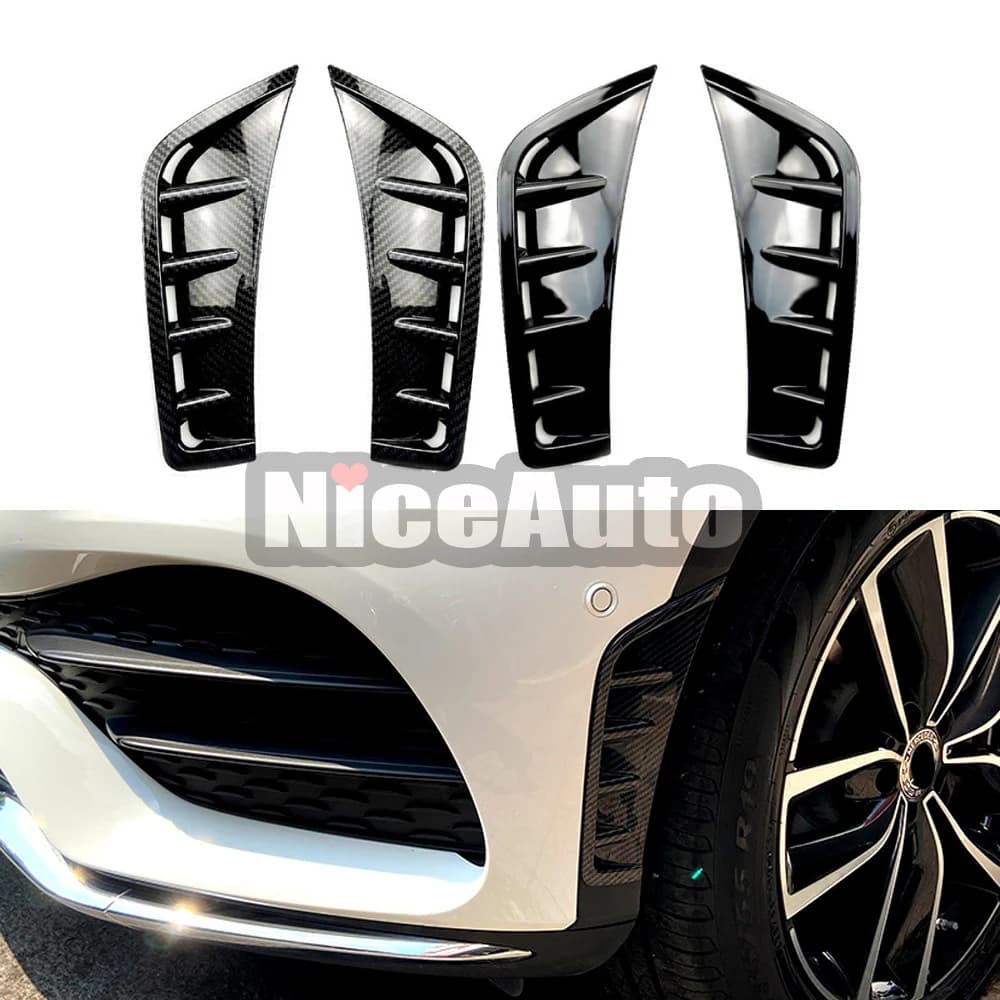 For Mercedes Benz GLC GLC260 GLC300 Sport Bumper 2020 2021 2022 Car Front Bumper Side Vent Cover Decorative Sticker Body Kit