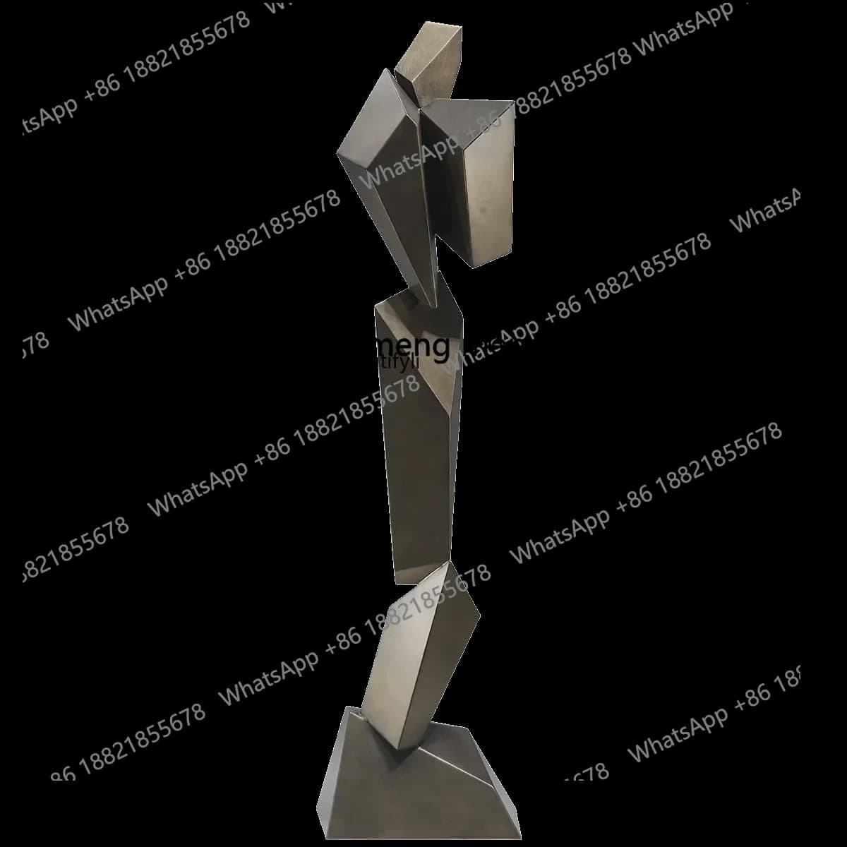 A182 Abstract creative stainless steel sculpture ornament Hotel lobby lobby aisle floor decoration
