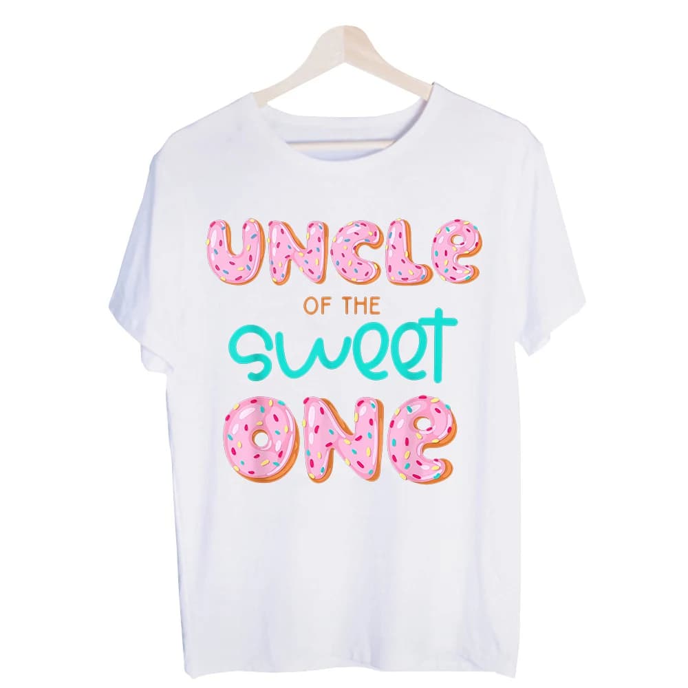 Men's Donut Typography Graphic Tee, Short Sleeve Crew Neck T-Shirt for Casual Birthday Outfits