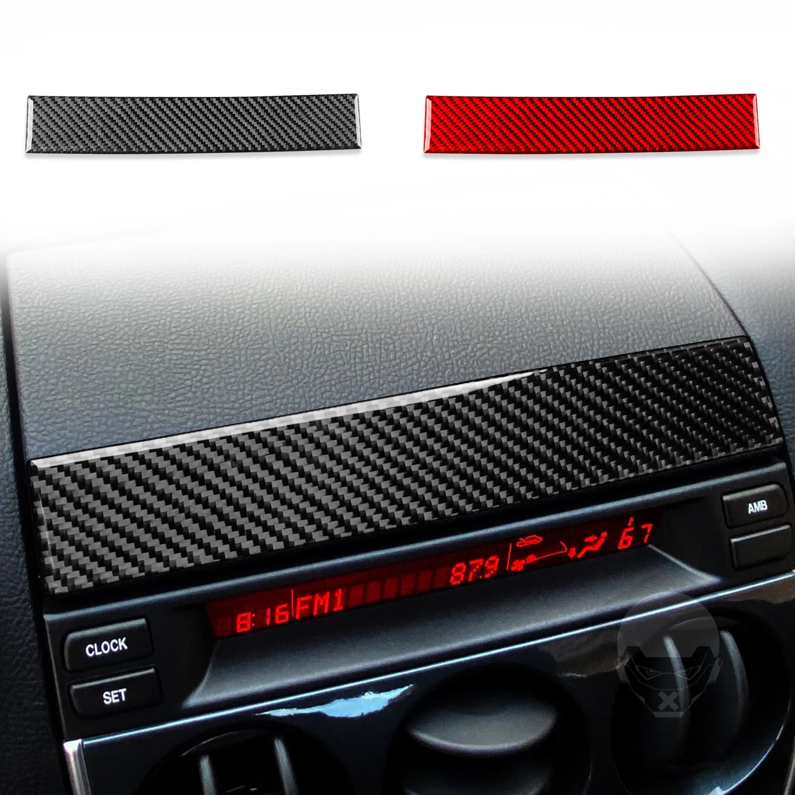 For Mazda 6 2002—2008 Car Accessories Carbon Fiber Interior Center Console Navigation Top Panel Cover Trim Sticker Modification