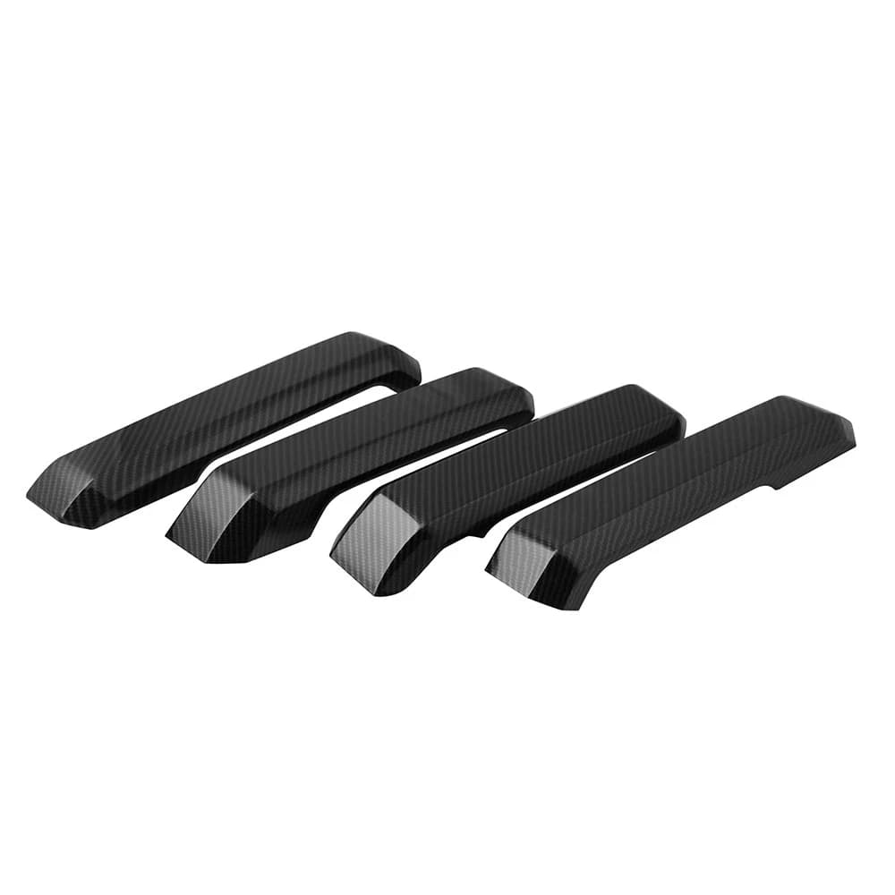 XBL075-BK 4 PCS Automotive Modified Carbon Fiber Inner Door Handle Cover with Decorative Bezel for Ford F150 2015-2017