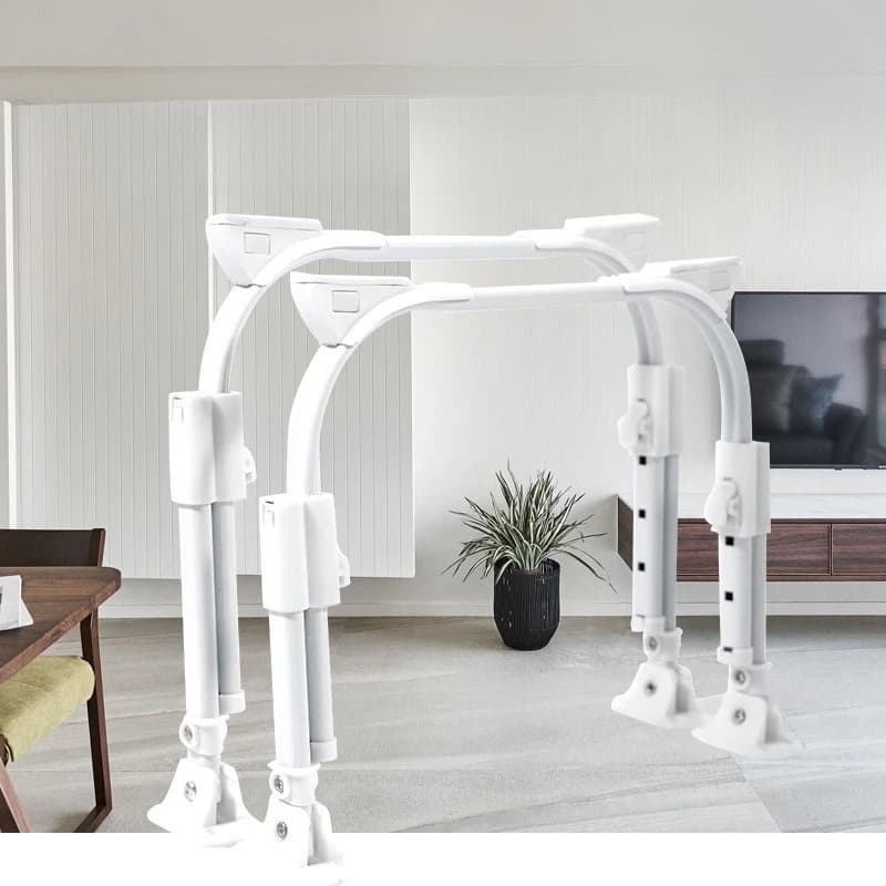Lifting U-shaped folding table legs Student dormitory bed folding table legs can be raised and lowered