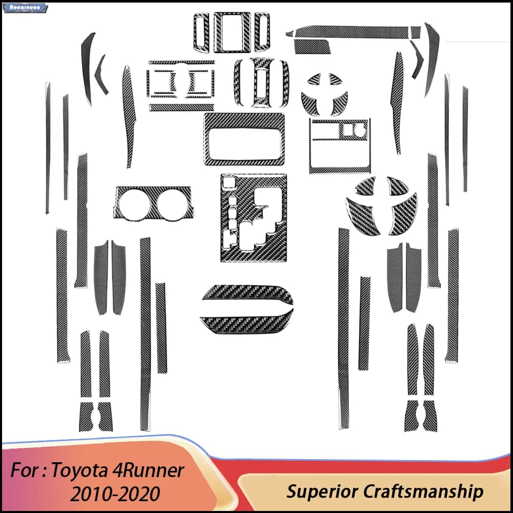 For Toyota 4Runner 2010-2020 Carbon Fiber Car Stickers Car Interior Decorative Accessories