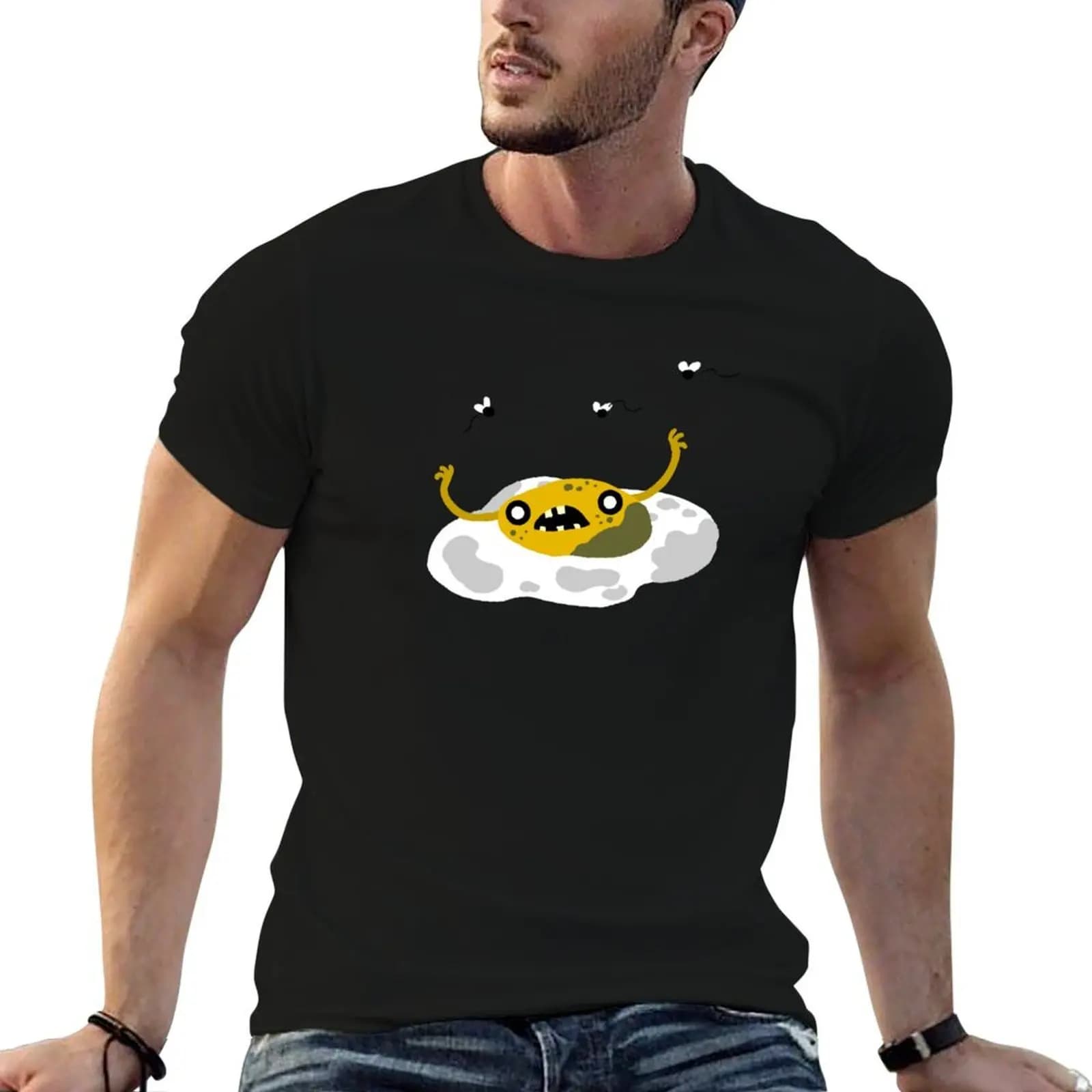 Egg Zombie Food Edition T-Shirt summer 2026 vintage t shirts Men's cotton t-shirt