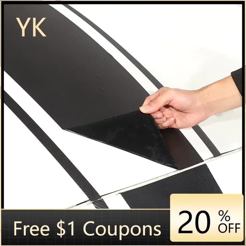 Car Accessories PVC Black Car Hood Engine Cover Trim Sticker For Jaguar F-TYPE 2013-2024