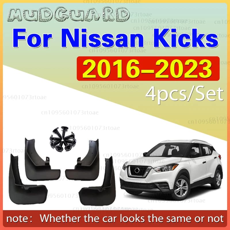 4Pcs Front Rear Mud Flaps Splash Guards Cover for Nissan Kicks 2016 2017 2018 2019 2020 2021 2022 2023 MudFlaps Accessories