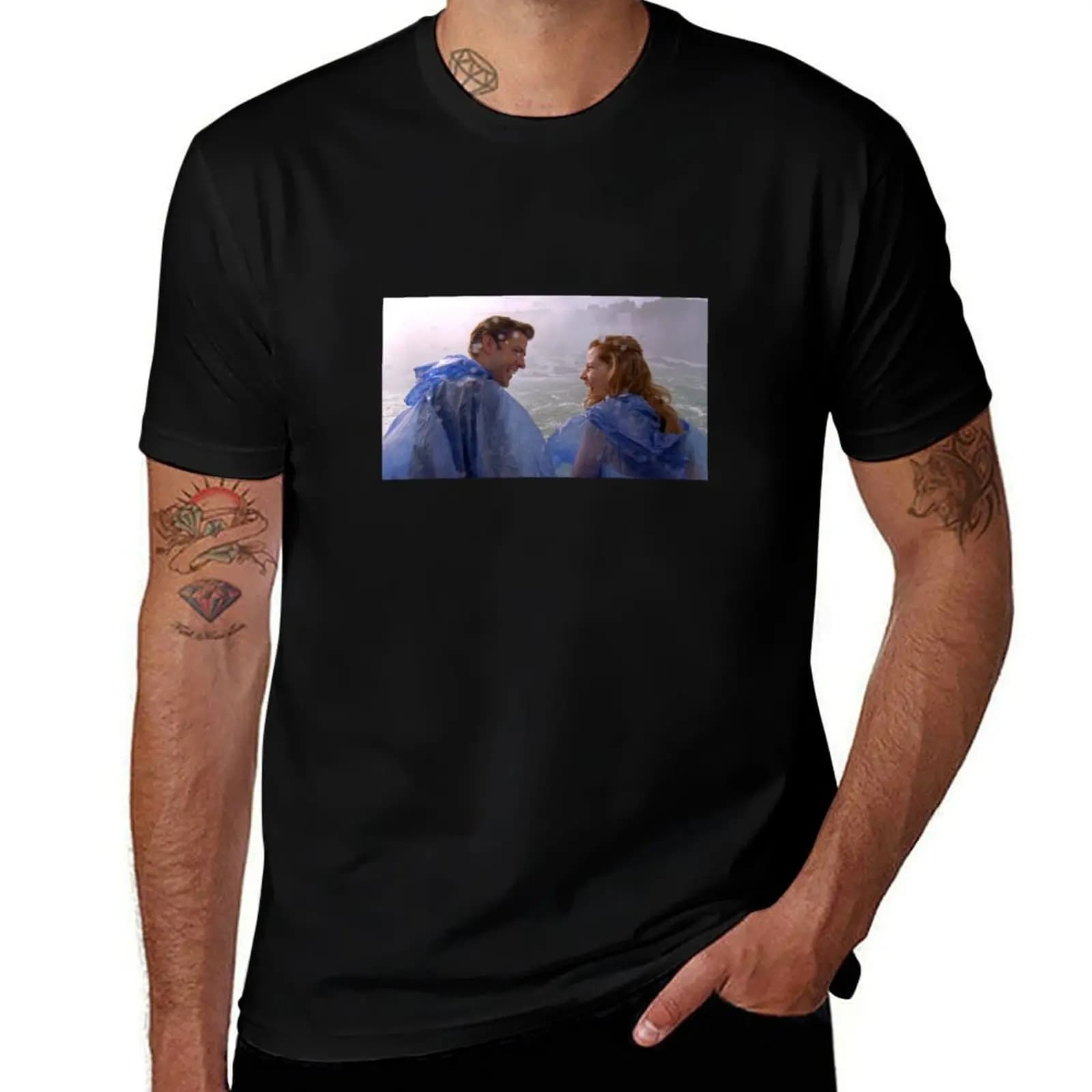 Jim and Pam - Niagara Falls T-Shirt Summer Holiday Casual Tee T-Shirt