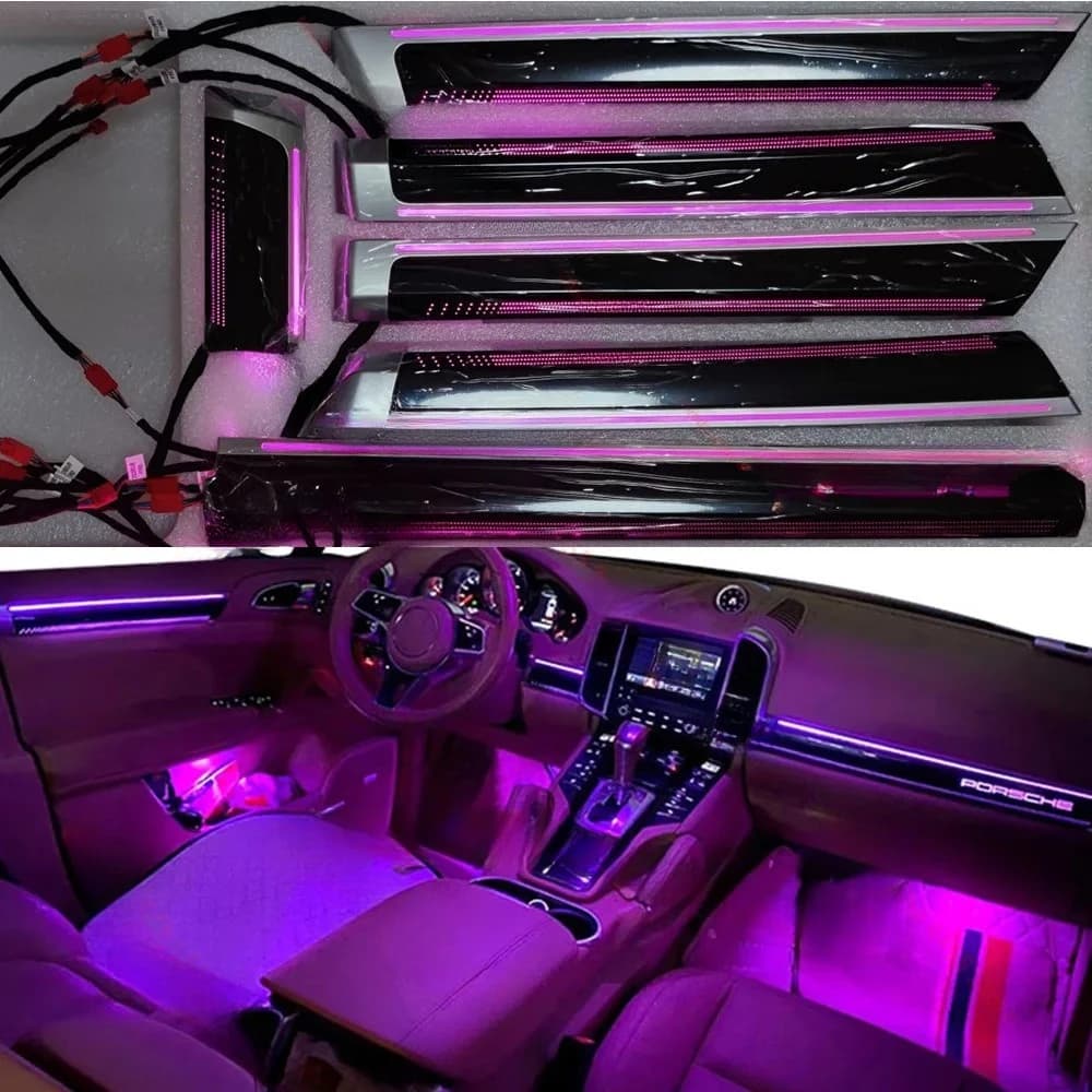 LED Ambient Light For Porsche Cayenne 958.1 958.2 2010 2011 2012 2013 2014 2015 2016 2017 Inter Door 64 Color Atmosphere Lamp