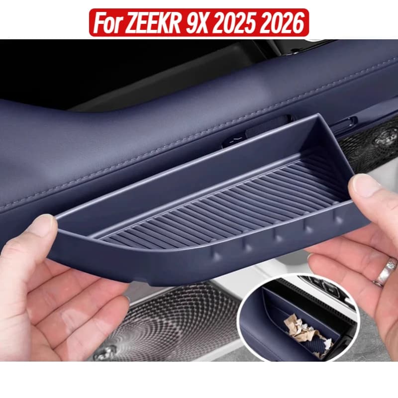 Auto Car Door Storage Box Fit for ZEEKR 9X 2025 2026 Modification Car Door Silicone Storage Pad Car Interior Upgrade Parts