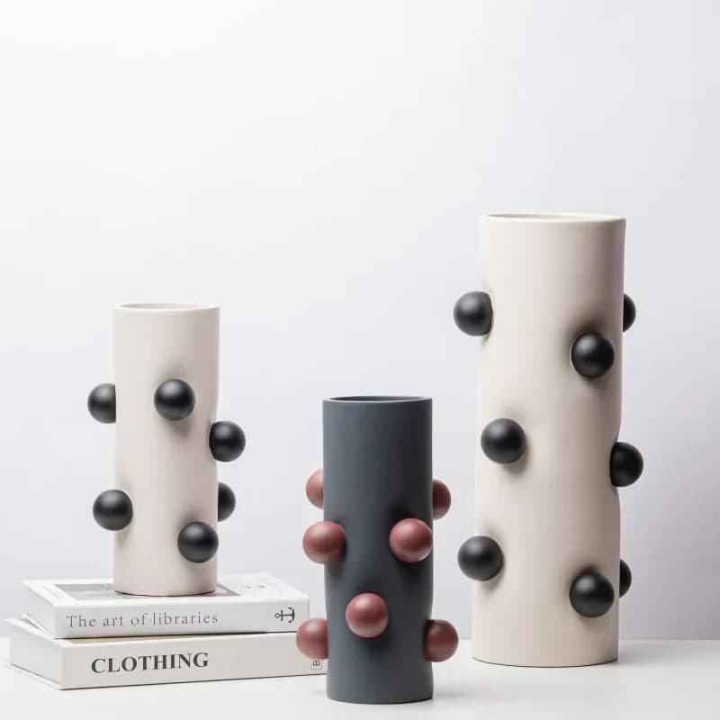 Creative Resin Vase Geometric Ball Vase Floral Arrangement Accessories Terrarium Flower Vase Pot Home Decoration Accessories