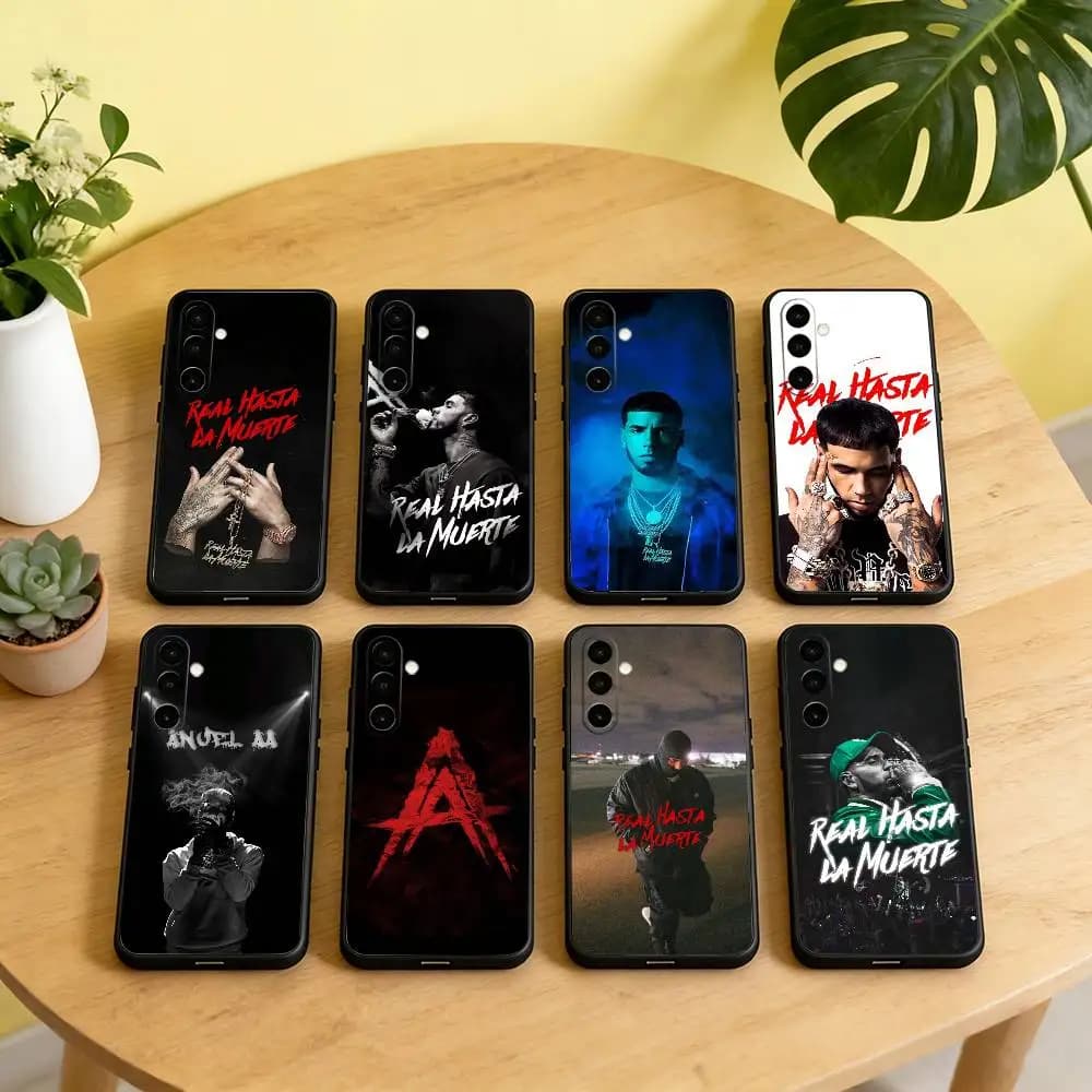 A-Anuel AA Real Hasta La Muerte Phone Case For Samsung Galaxy A73,A72,A71,A70,A53,A52,A51,Others Soft Black Cover