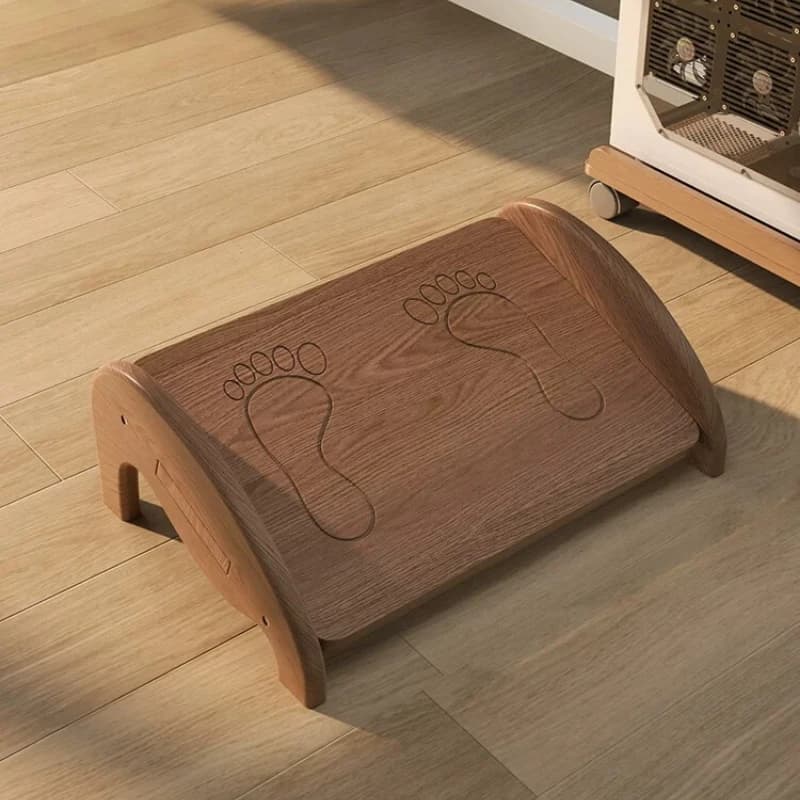 Wooden Relexing Foot Stool Floor Elegant Upholstered Comfy Foot Stool Dressing Tble Shoemaker Meubles De Maison Furniture 