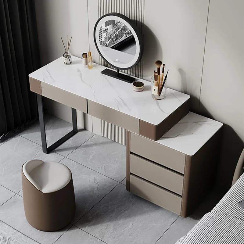 Italian Luxury Dressing Table Mirror Drawer Storage Girls Dressing Table Vanity Makeup Tocador De Maquillaje Bedroom Furniture