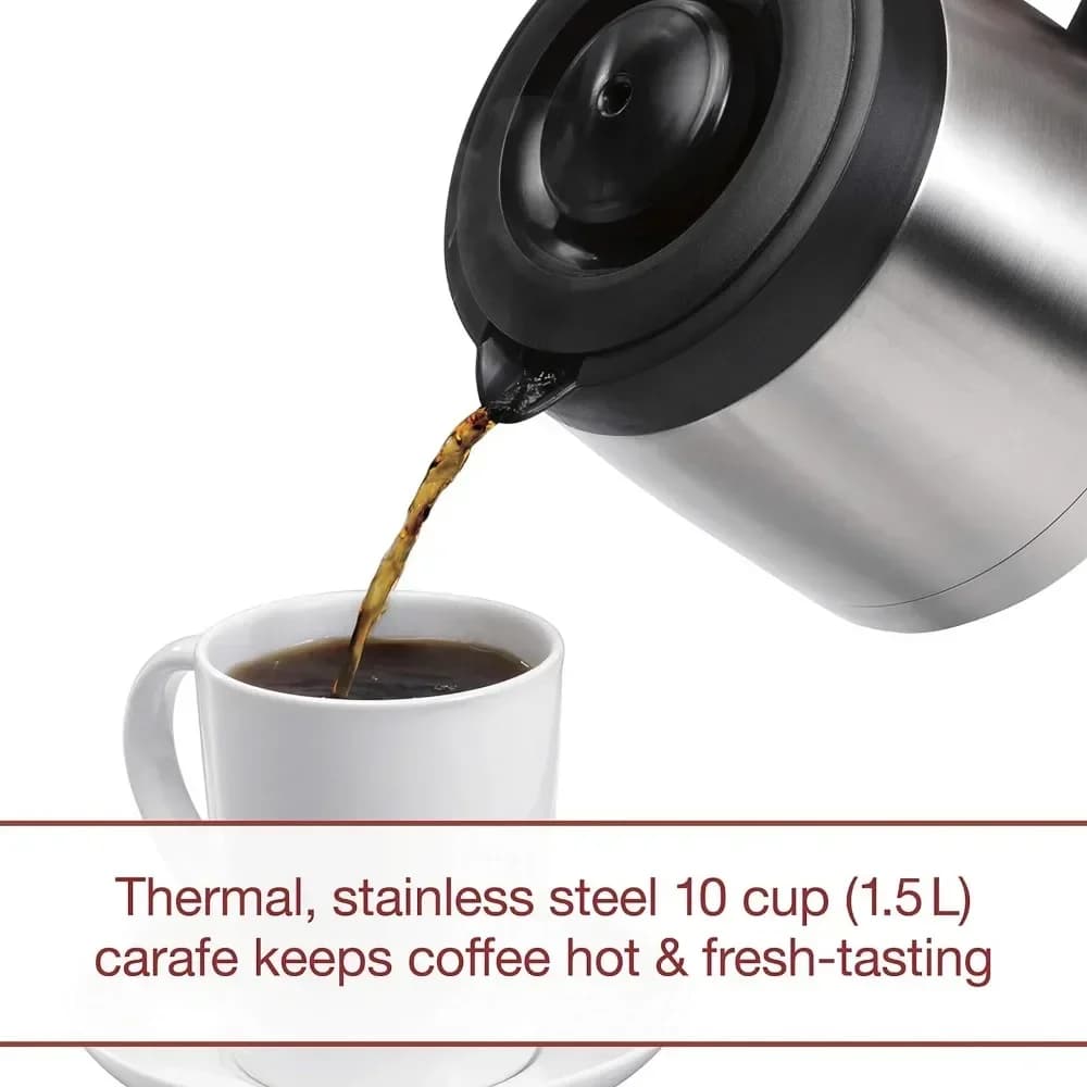Hot SalesWOLF GOURMET Programmable Coffee Maker System With 10 Cup Thermal Carafe, Built-In Grounds Scale