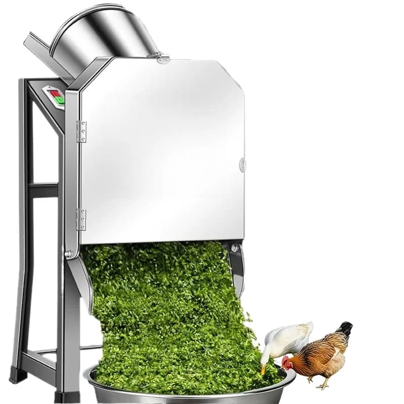 Sweet potato vine shredder, straw guillotine machine, stainless steel 12-blade y