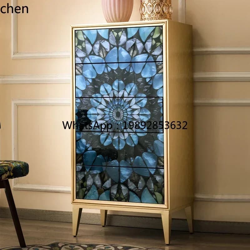 u11art solid wood dining side storage entrance six chest cabinet model room decorative cabinet