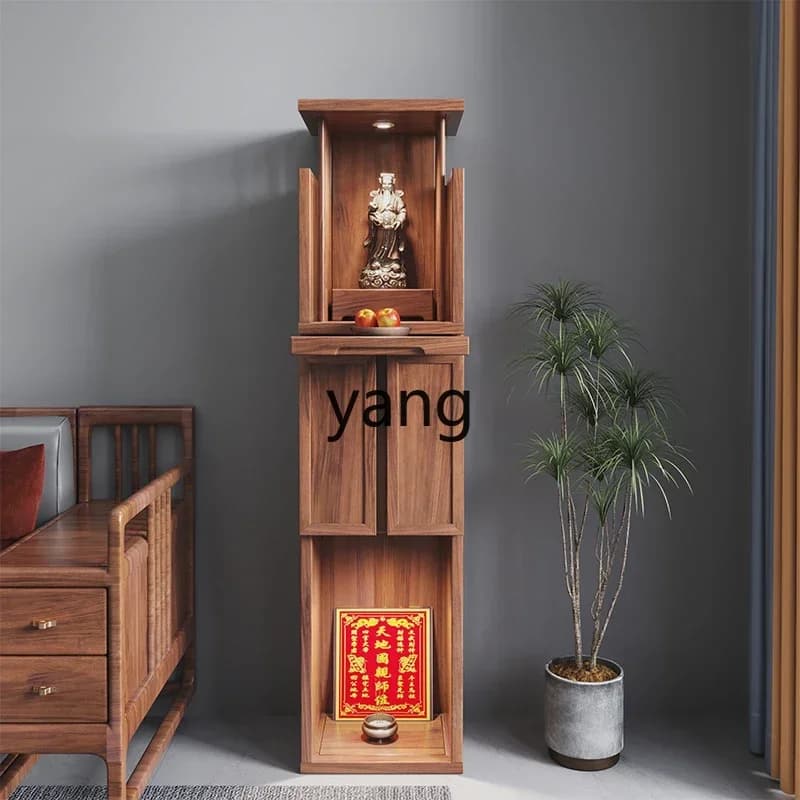 CX ，Buddhist niche new Chinese vertical cabinet solid wood shrine cabinet household Gongtai ancestor offering platform