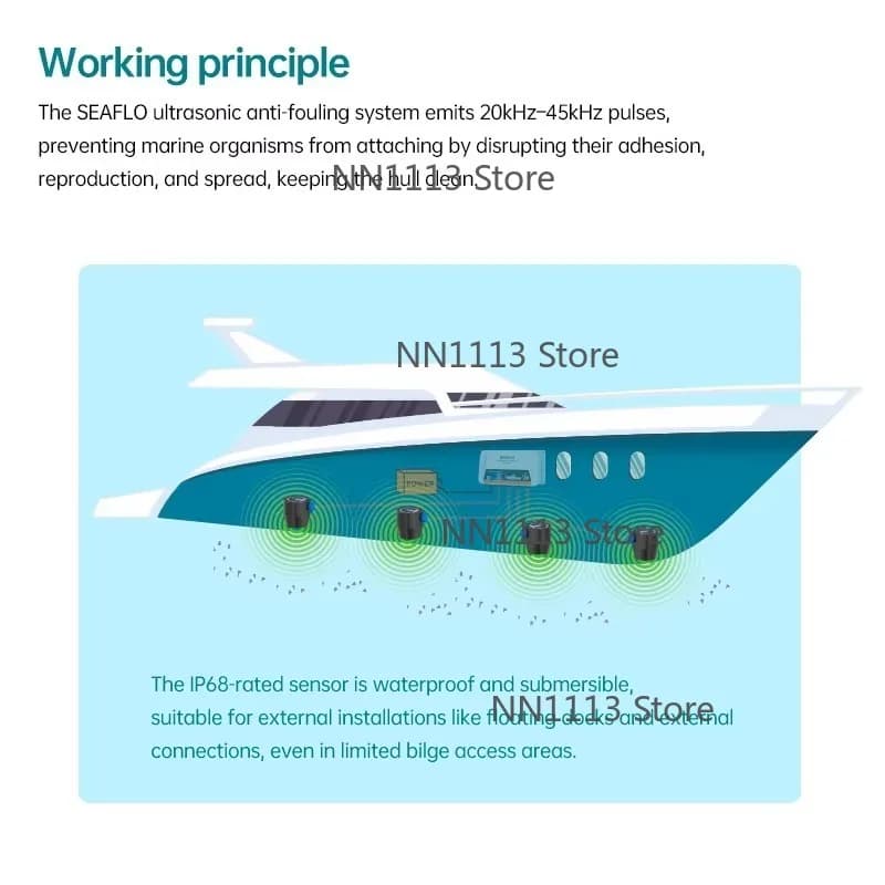 Ultrasonic Antifouling System for Boats And Yachts Eco-friendly Paint-free Hull Protection Barnacle Prevention
