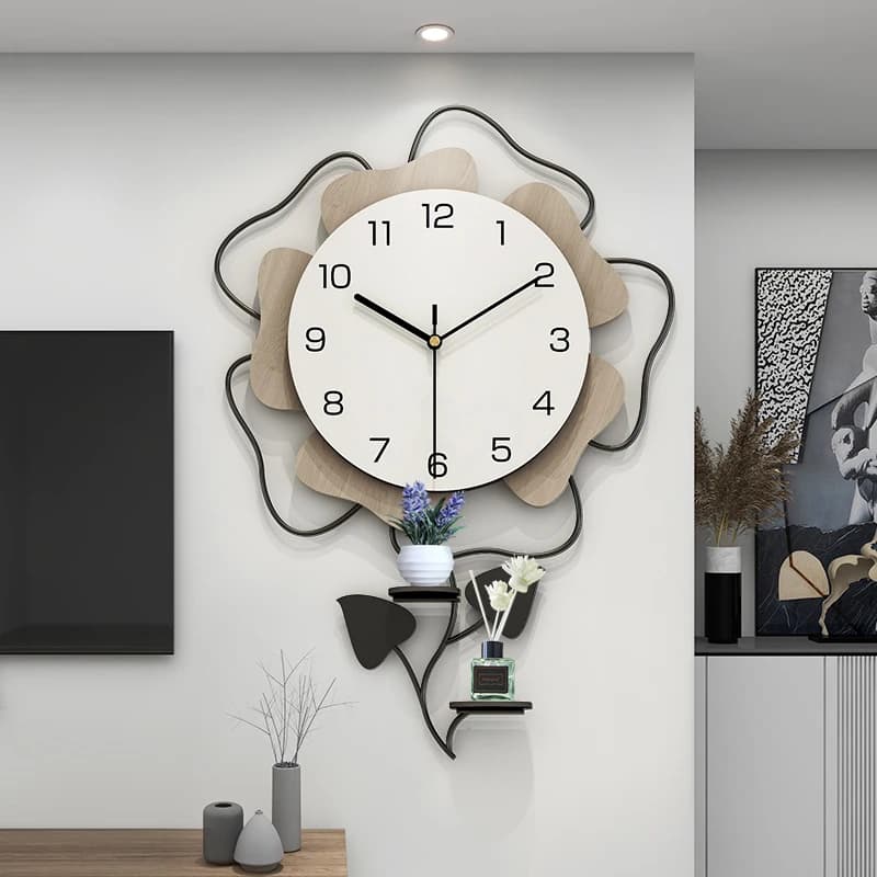 &c 64X40CM 2025 Living Room Clock Modern Simple Home Fashion 3D Silent Creative Hanging Wall Nail-Free New Release for