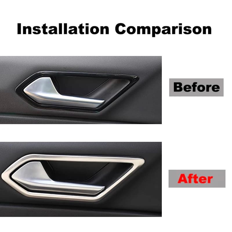 For VW Volkswagen ID.4 ID4 X 2021-2025 Car Inner Door Handle Bowl Cover Decoration Frame Trim Sticker Moulding Accessories
