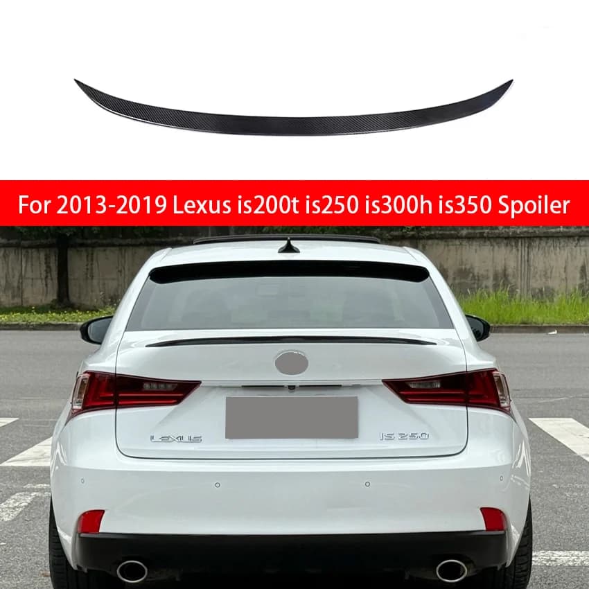 For LEXUS IS200 IS250 IS350 IS300 2013-2019 Rear Boot Spoiler Wing Black/Carbon Fiber Car Rear Trunk Spoiler Lip