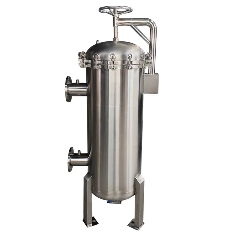 High Flow 304 Stainless Steel Sediment Bag Filter Industrial Flanged Edible Oil Bag Filter