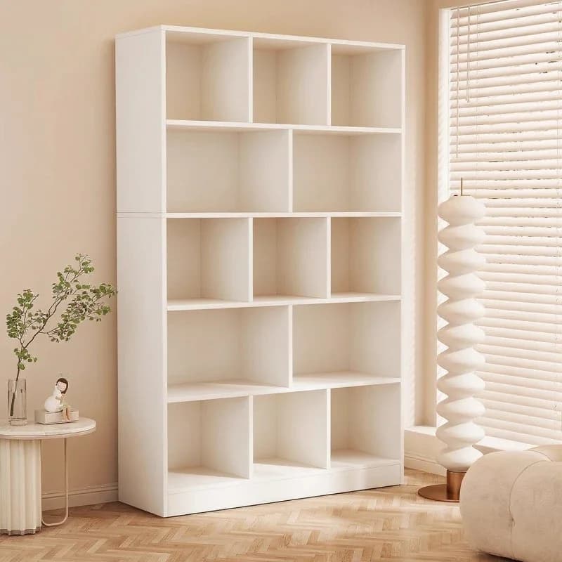 Bookshelf Floor to ceiling shelf Living room integrated wall display cabinet Household storage