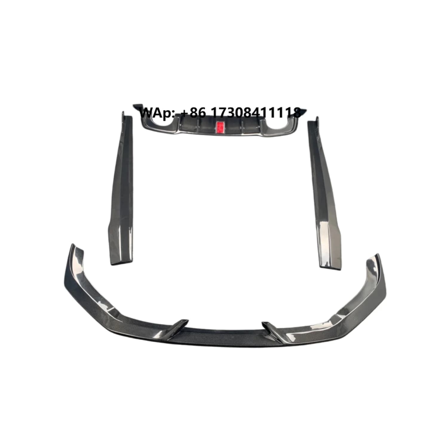 High Quality Carbon Fiber Front Lip Side Skirts Rear Diffuser Car Bumpers Body Kit for Rs3 8v 2017-2019