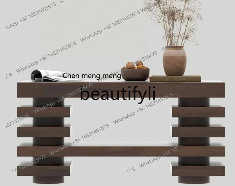 X Painted Entryway Table Modern Simple Entryway Wall-Mounted Entryway Table Solid Wood Long Console Table