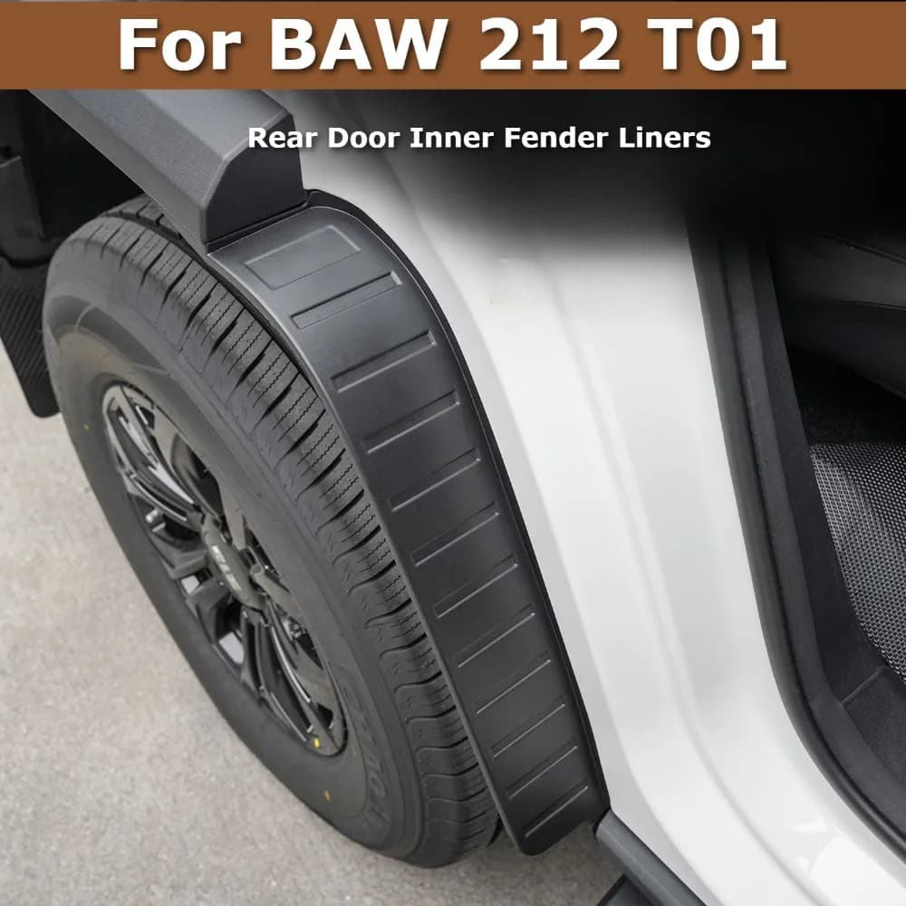 For BAIC BAW 212 T01 EMC 212 ABS Rear Fender Liners Inner Wheel Well Splash Guards Off-Road Mud Flaps Protection Trim