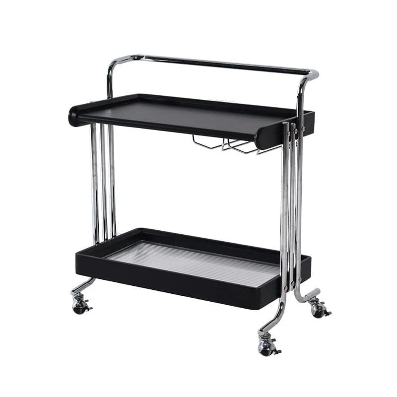 Medieval style trolley storage shelf removable side few living room solid wood retro storage snack dining car bedside table