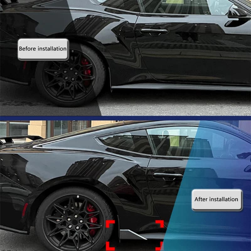 High Quality Side Skirt Spoiler Small Package Corner Body Side Skirt Modification Accessories For Ford Mustang MK7 2024+