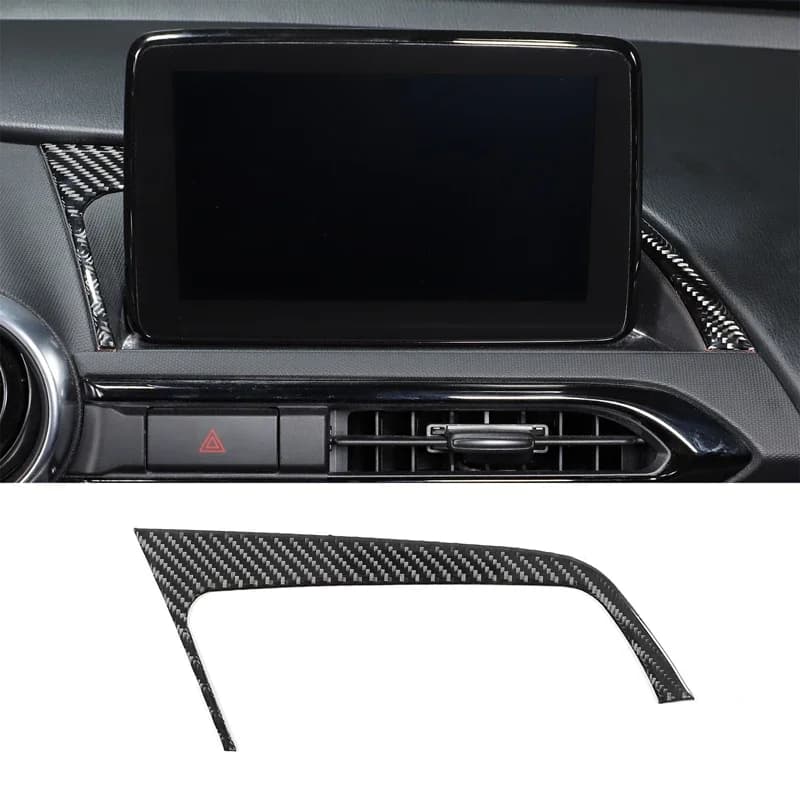 For Mazda MX-5 2016-2023 Car Center Navigation Screen Rear Decorative Sticker Soft Carbon Fiber Interior Accessories